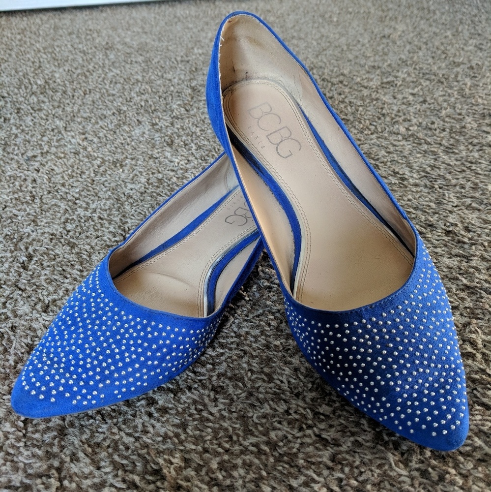 BCBG Blue Speckled Flats